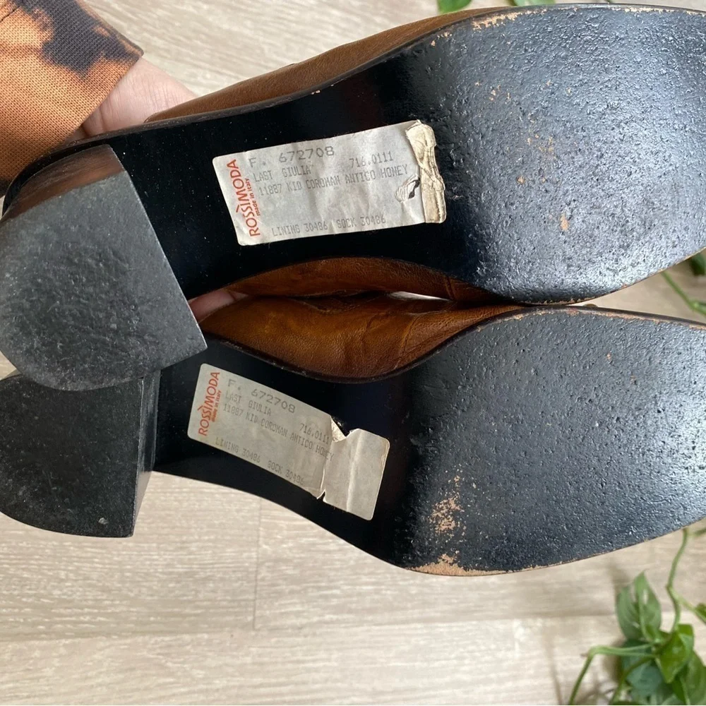 Fendi Vintage Brown Slip On Loafer Heels Authentic